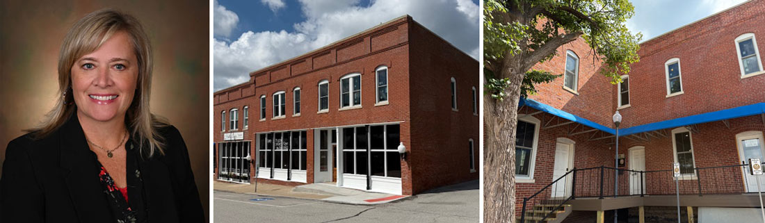 Attorney Carrie Martsching and photos of office building